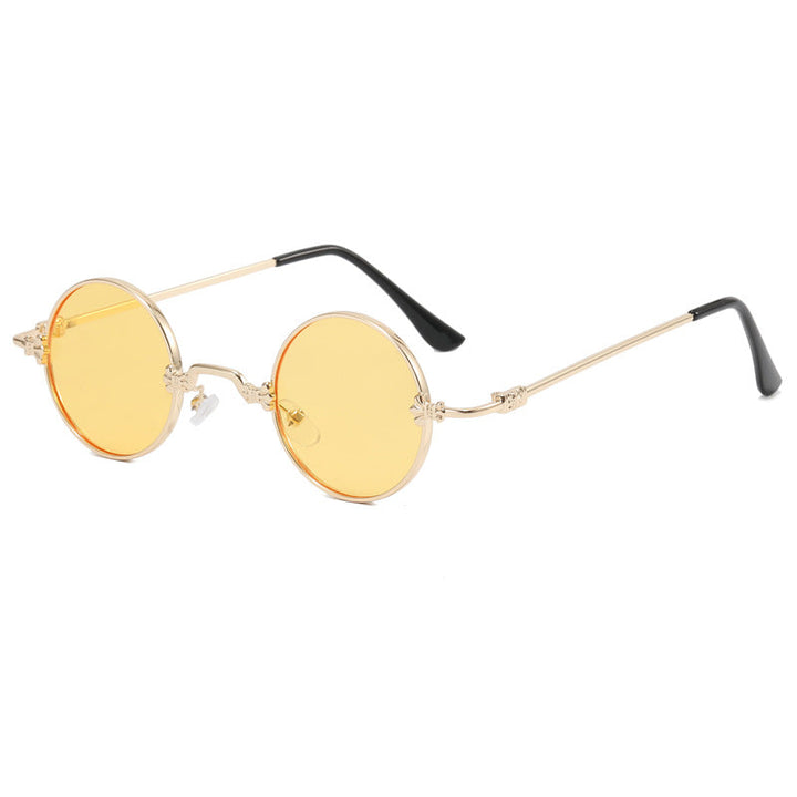 Ladies fashionable round glasses with high-quality metal frame and flexible temples Kalsten