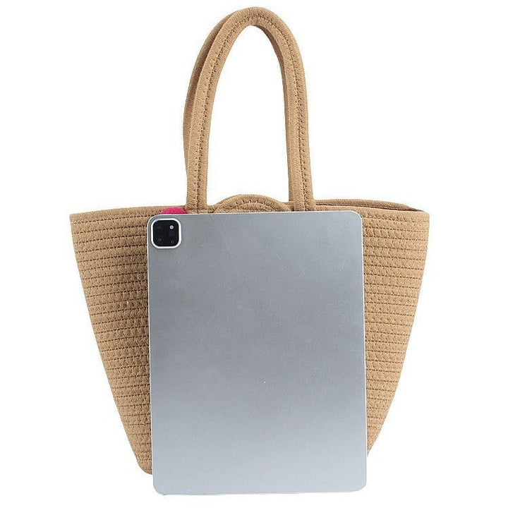 Beach bag with cheerful pom poms Kalsten