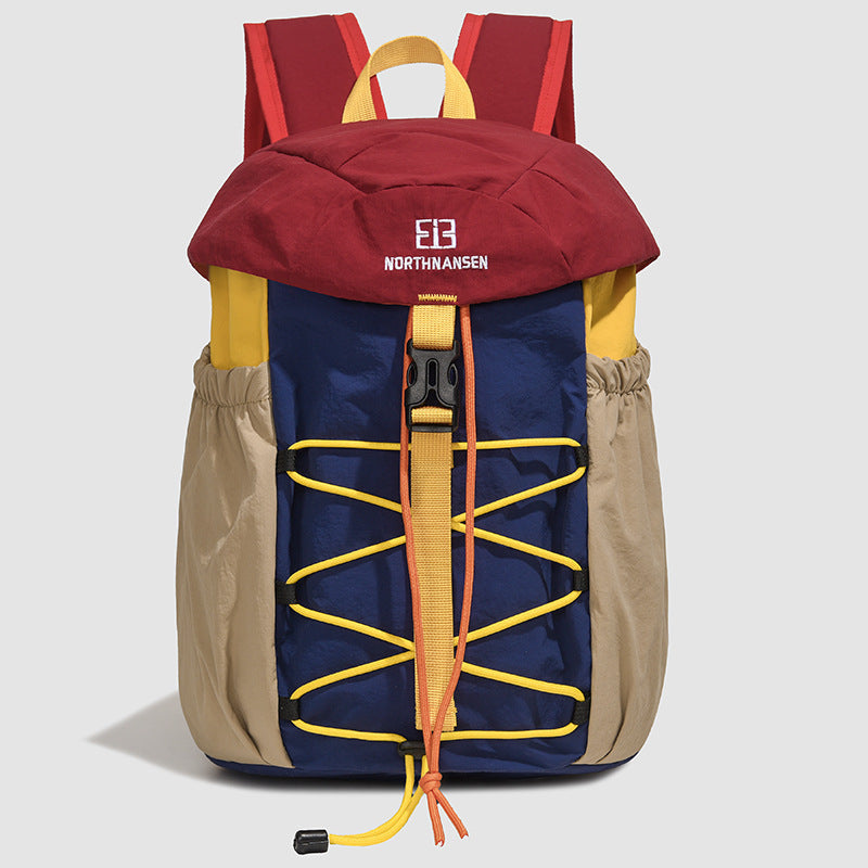 Unisex nan lighter urban outdoor backpack with elastic front tension cord and side elastic pockets Kalsten