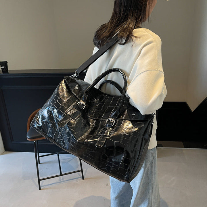 Crocodile Texture Luxury Travel Duffle Bag Kalsten