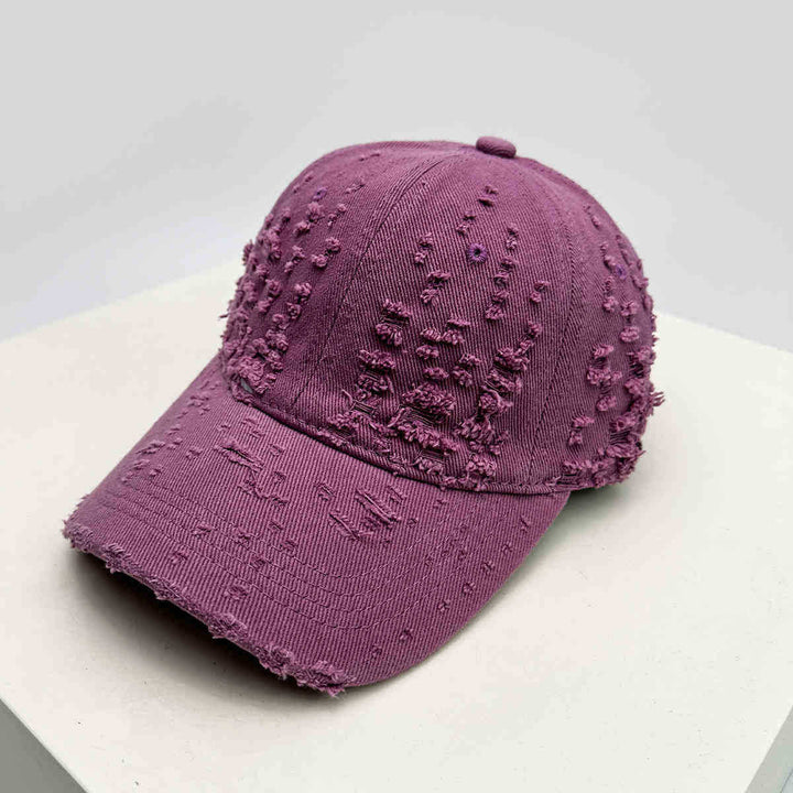 Women's Distressed Textured Baseball Cap Kalsten