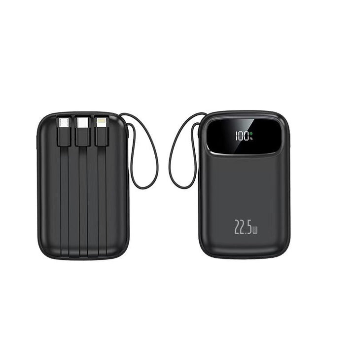 Power bank with integrated charging cable and digital display Kalsten