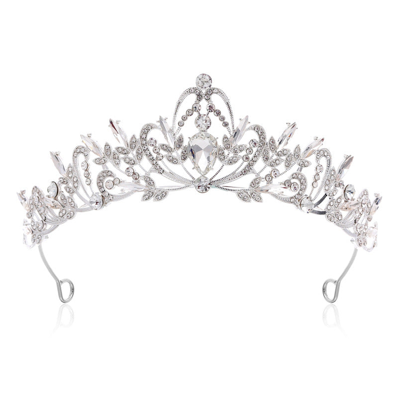 Ladies Elegant Hair Crown with Filigree Crystal Decorations Kalsten