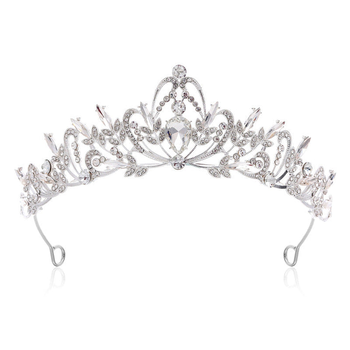 Ladies Elegant Hair Crown with Filigree Crystal Decorations Kalsten