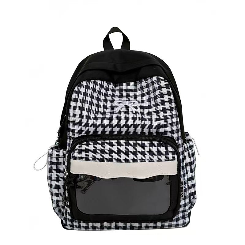 Multi-Functional Checked Backpack Kalsten