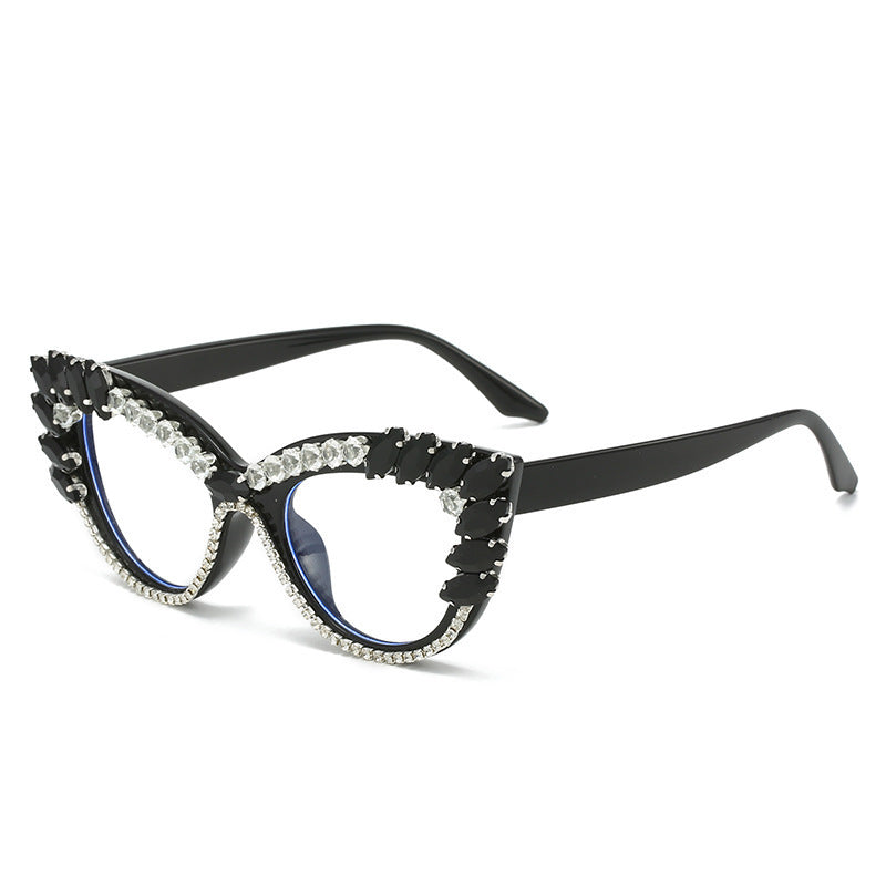 Women's Glamorous Cat-Eye Sunglasses with Crystal Decoration Kalsten