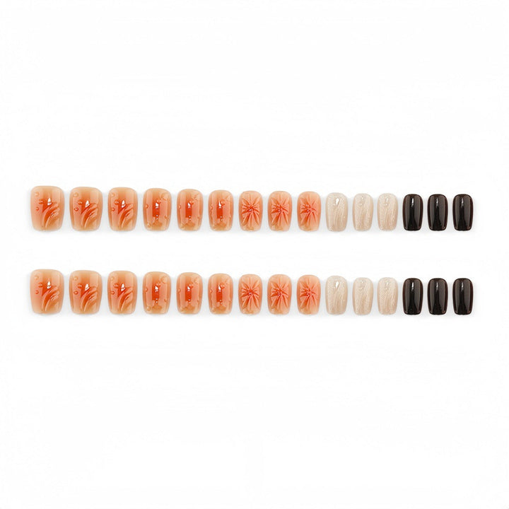 Artificial Nail Set with Beautiful 3D Flower Design Kalsten