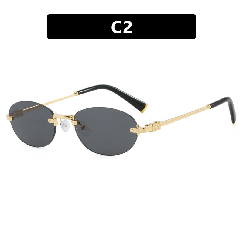 Women's fashion sunglasses with oval frame and elegant accents Kalsten