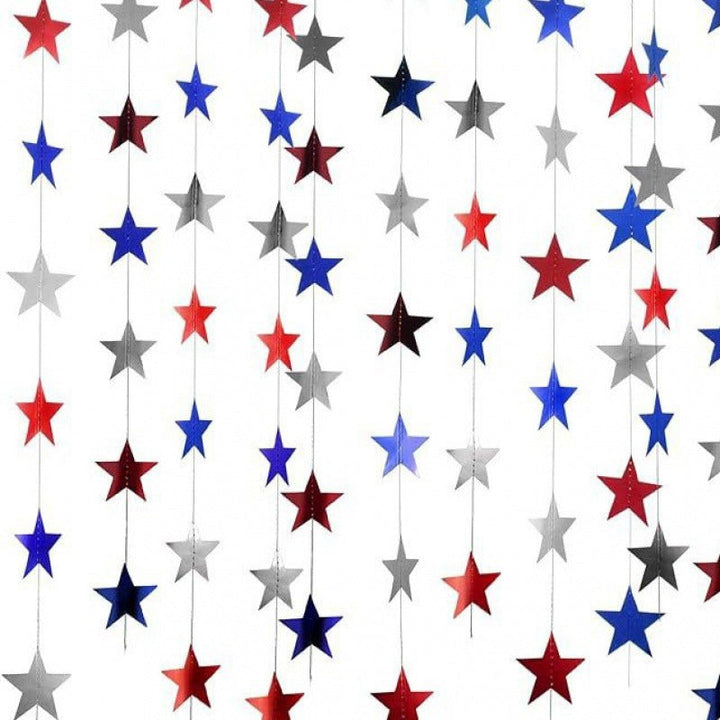 Unisex nan hanging star garlands made of metallic paper for party decoration and photo background Kalsten