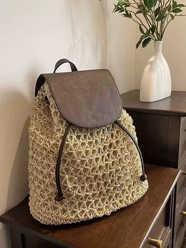 Handcrafted backpack bag made of natural material Kalsten