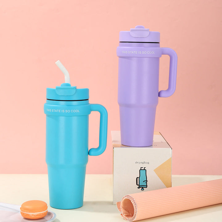 Unisex drinking cup with integrated straw Kalsten