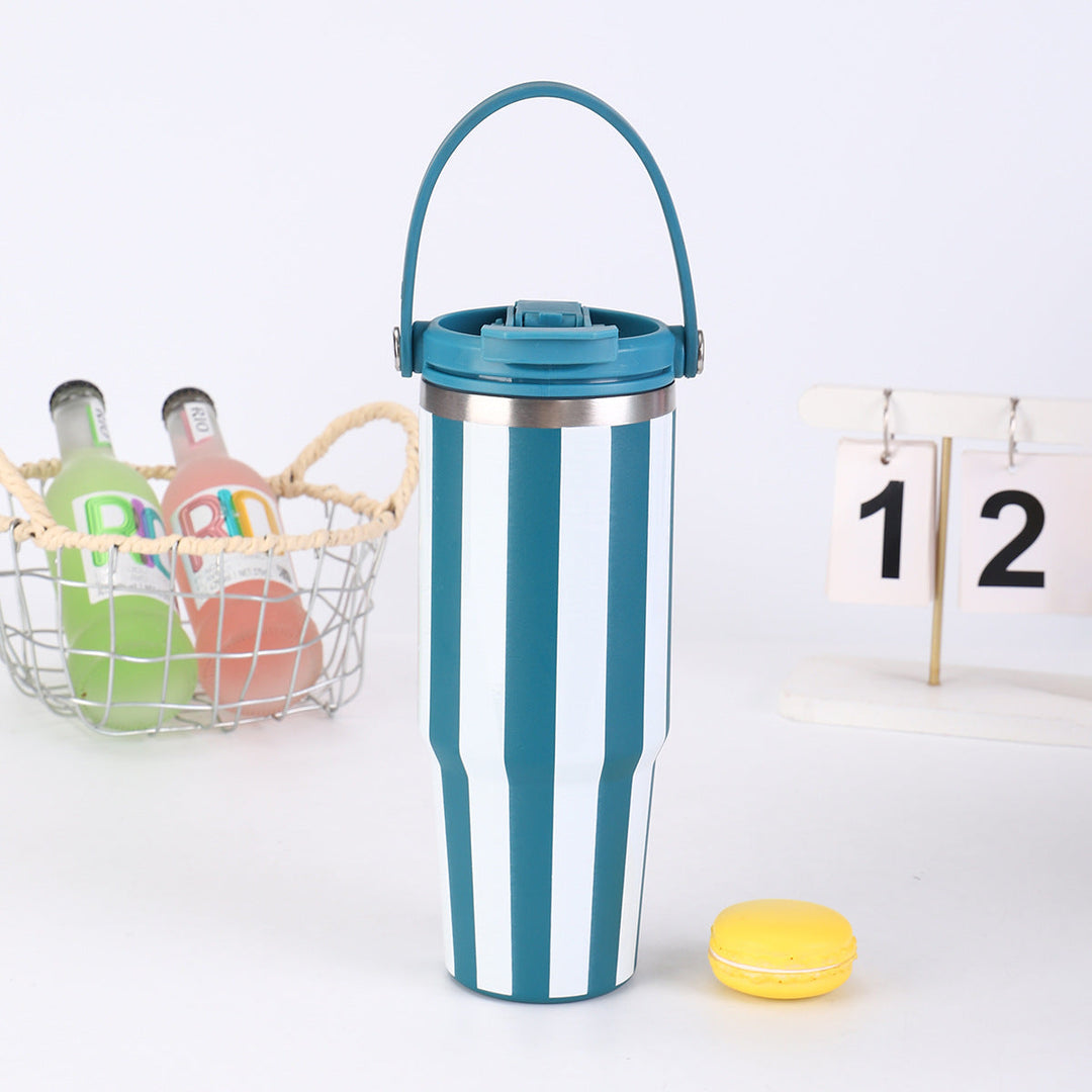 Ladies thermos cup with practical carrying handle from Kalsten