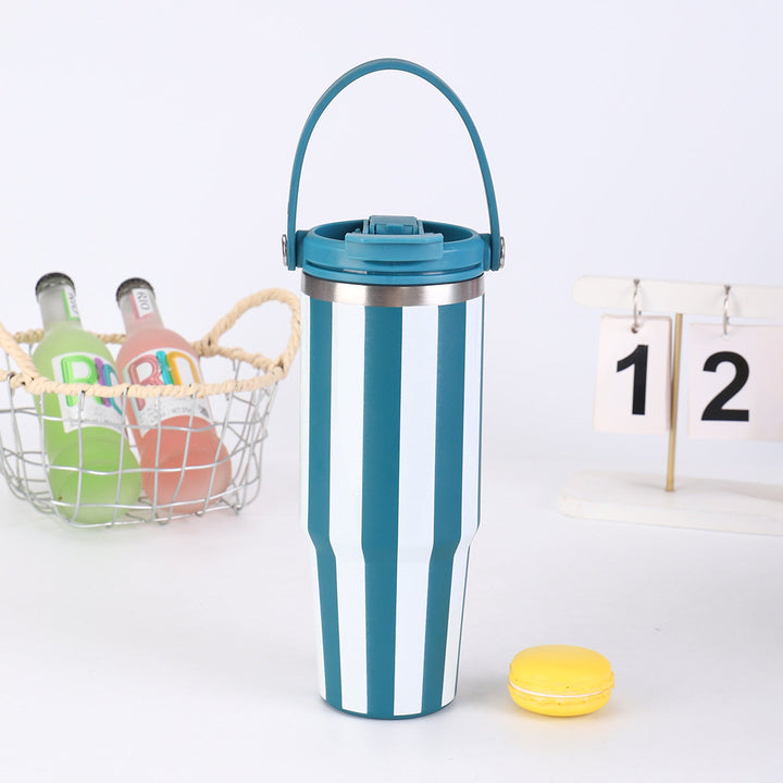 Ladies thermos cup with practical carrying handle from Kalsten