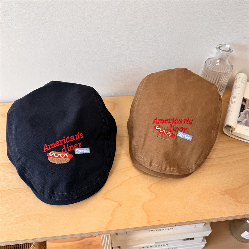 Men's Embroidered Casual Newsboy Cap Kalsten
