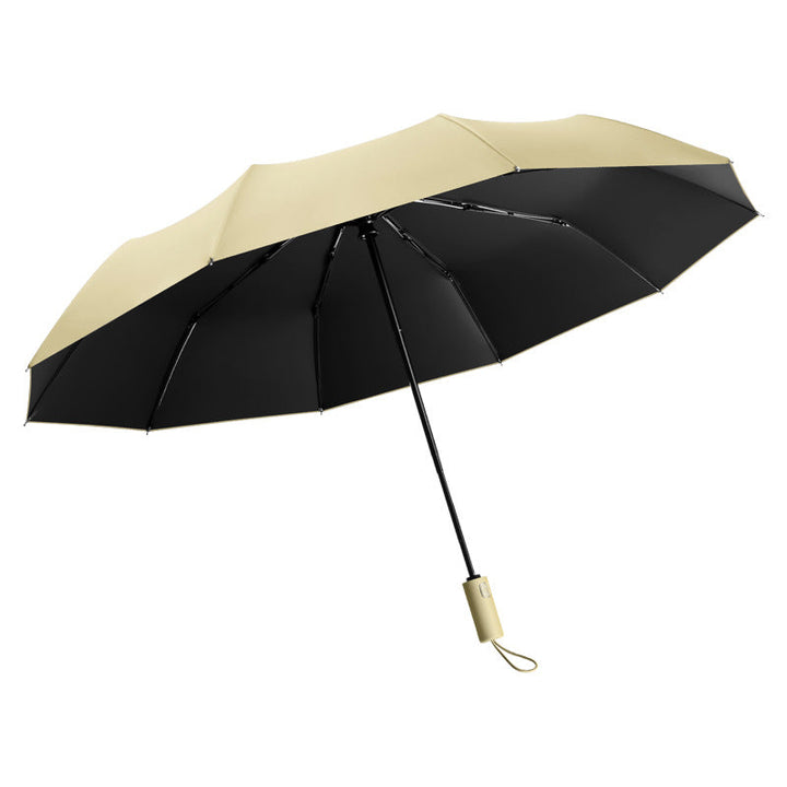 Ladies automatic folding umbrella with ergonomic handle and wind resistance Kalsten