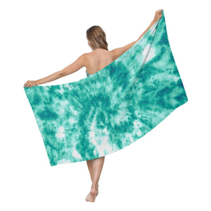 generously cut beach towel with TIE-DYE pattern Kalsten