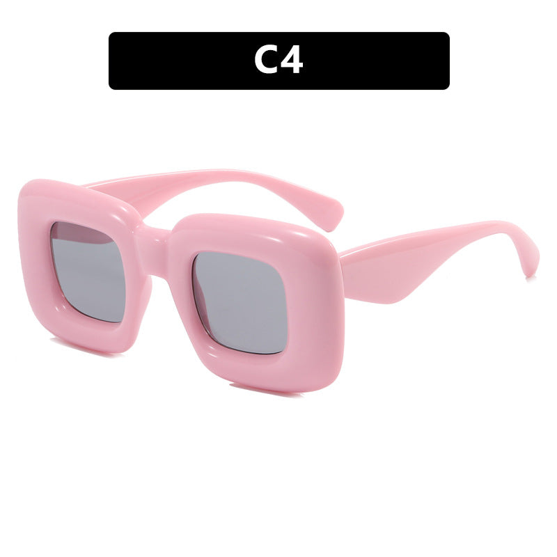 Women rectangular sunglasses with wide frame and protective UV filter Kalsten