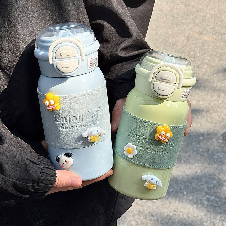 Ladies multifunctional drinking bottle with creative silicone elements Kalsten