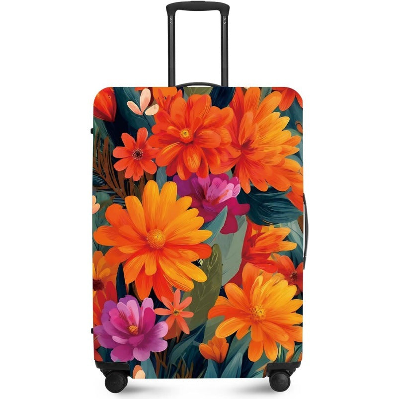 Unisex nan elastic suitcase cover with UV-resistant motif print and zip opening Kalsten