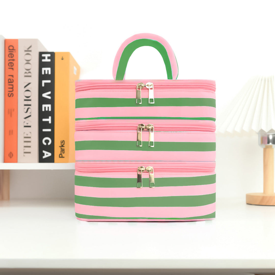 Stylish cosmetic organizer with multiple compartments Kalsten