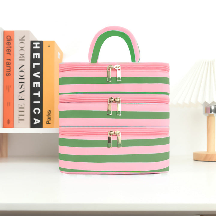 Stylish cosmetic organizer with multiple compartments Kalsten