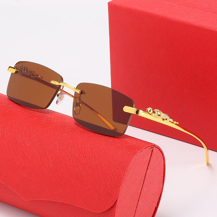 Ladies fashionable sunglasses with elegant metal frame and embellished temples Kalsten