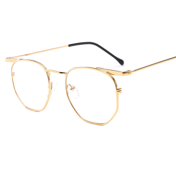Women's fashionable geometric sunglasses with elegant metal frame Kalsten