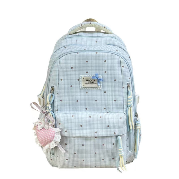Stylish Gingham Pattern Backpack Kalsten