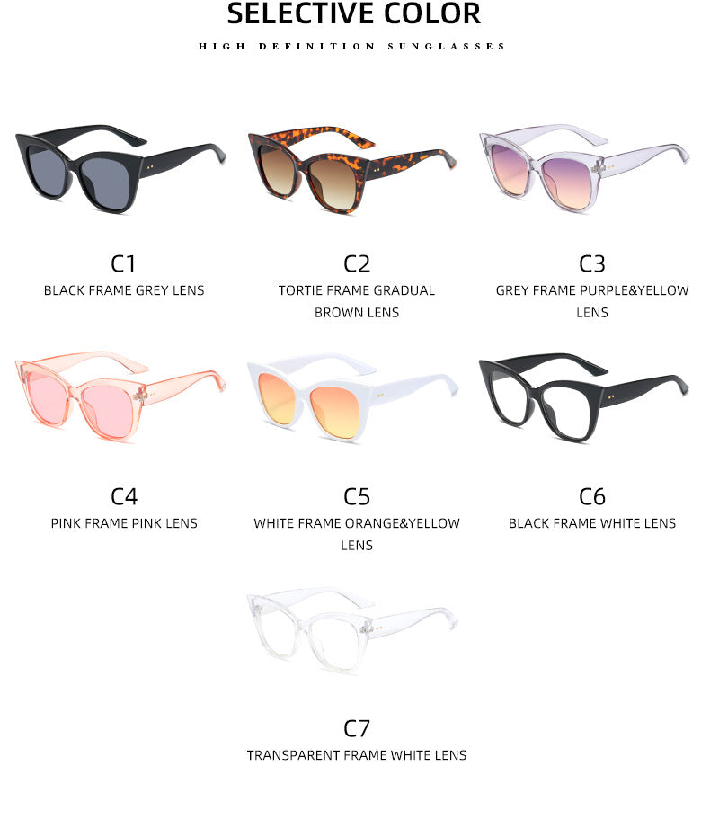 Women extravagant Cat-Eye sunglasses with mirrored lenses Kalsten
