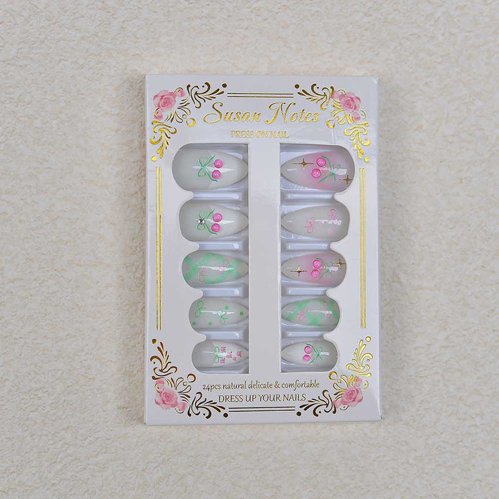 Elegant Floral Art Press-On Nail Set Kalsten
