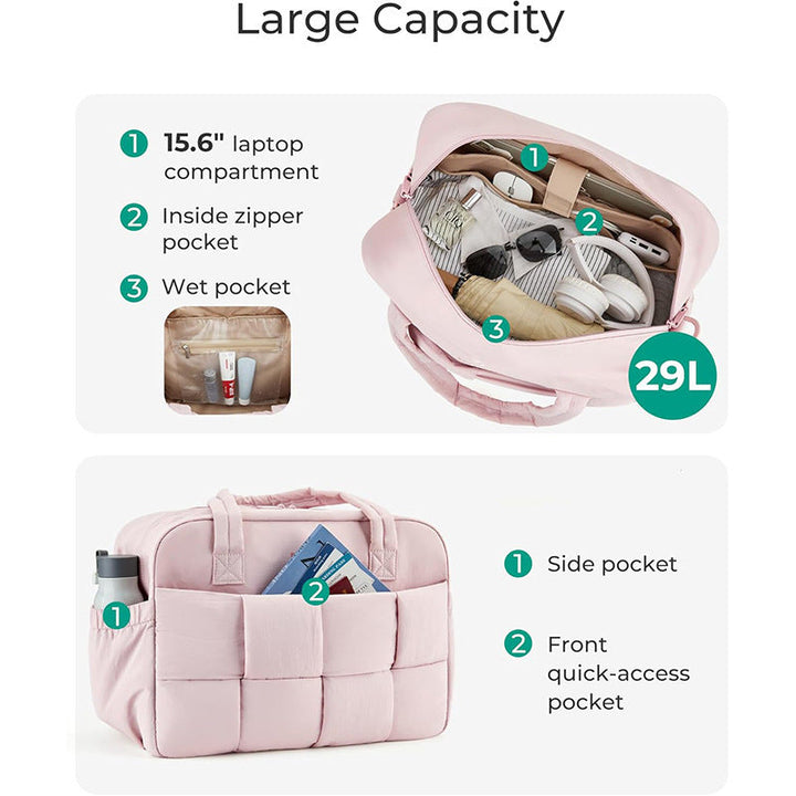 Multifunctional Travel Bag with Padded Interior and Removable Shoulder Straps Kalsten