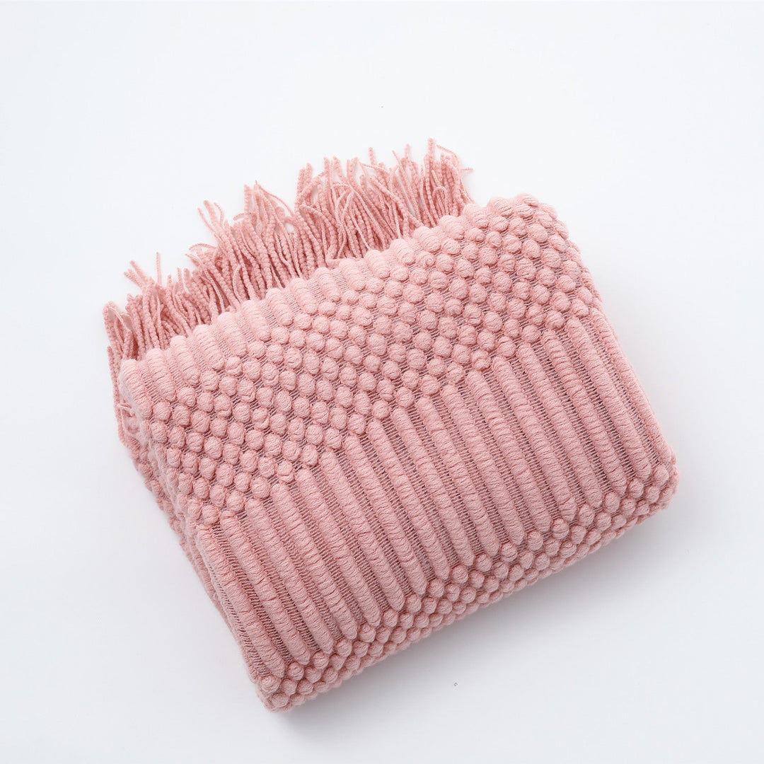 Women's high-quality knitted blanket with textured design Kalsten