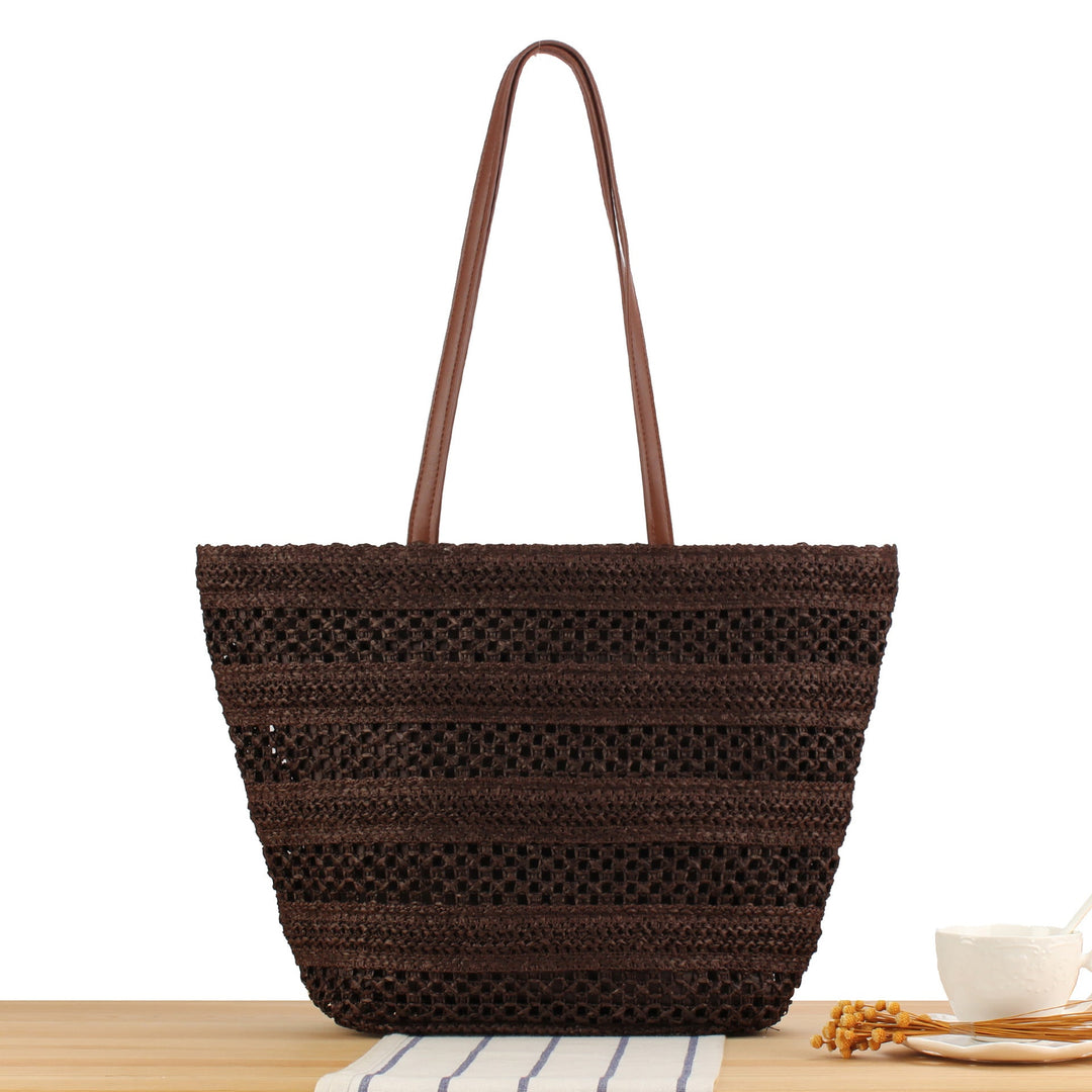 Basket bag with elegant straw construction Kalsten