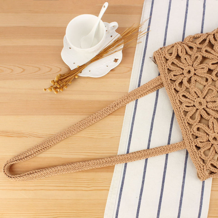Crochet Tote Bag with Floral Patterns Kalsten