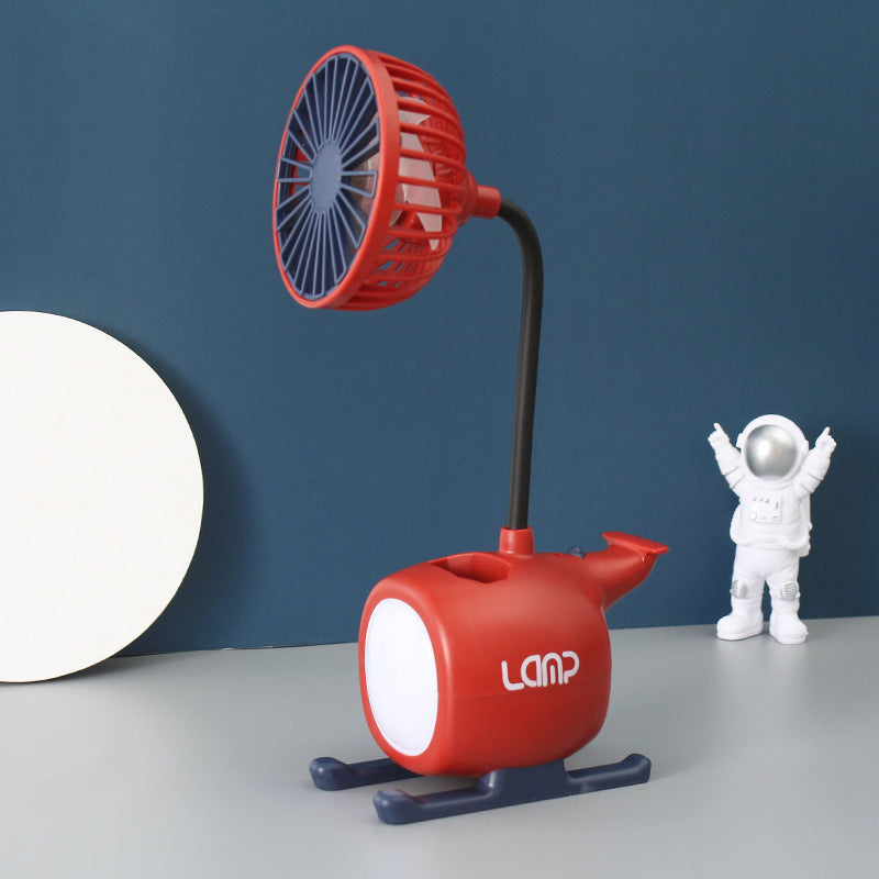Women's multifunctional USB desk lamp with fan Kalsten