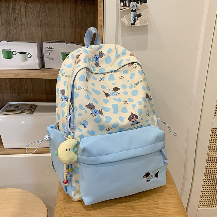 Cute Dog-Themed School Backpack