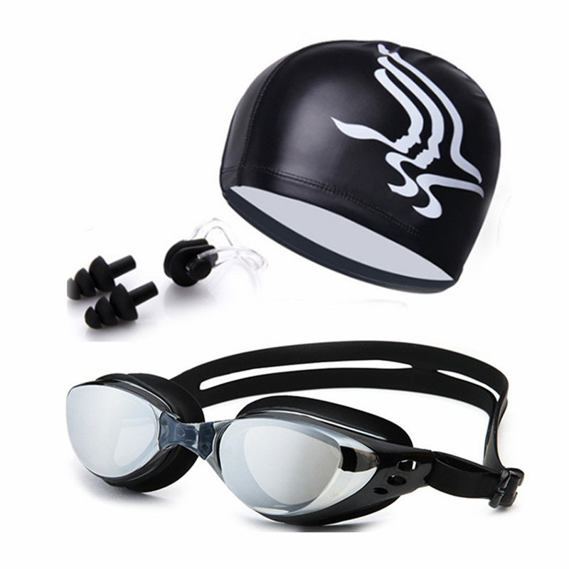 Swim set with hydrodynamic swimming goggles and Kalsten swim cap