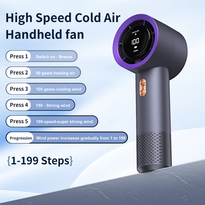 Unisex Smart Touchscreen Handheld Wind Control Fan Kalsten