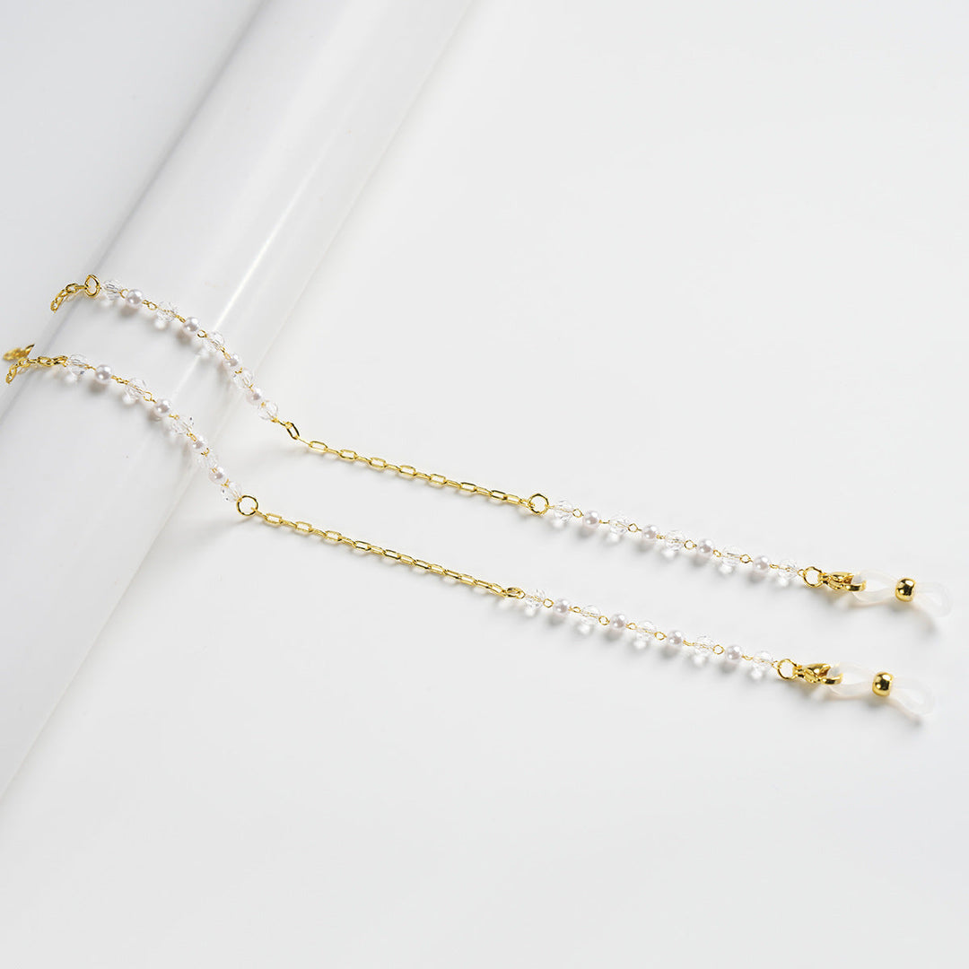 Elegant Pearl-Accented Eyewear Chain Kalsten
