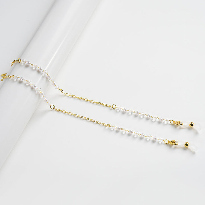 Elegant Pearl-Accented Eyewear Chain Kalsten