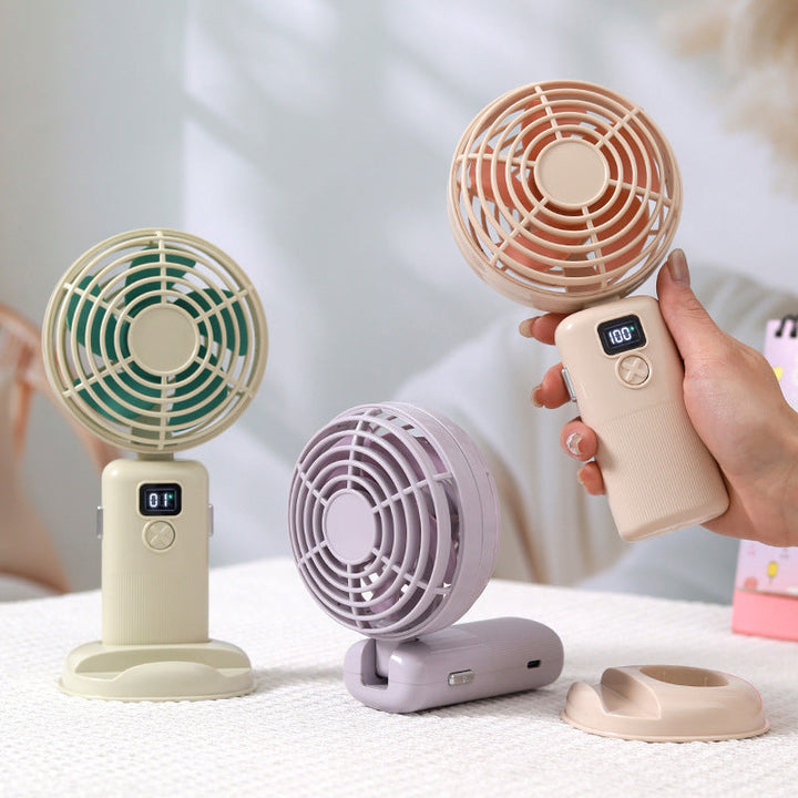 Women portable mini fan with digital speed display Kalsten