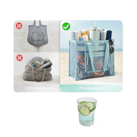 Transparent shopping bag with elegant details Kalsten