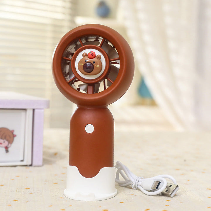 Women's Portable Handheld Fan with Cute Bear Design Kalsten