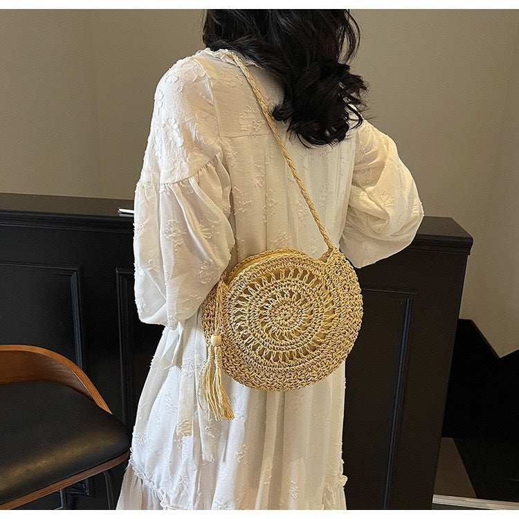 Hand-knotted shoulder bag with tassels Kalsten