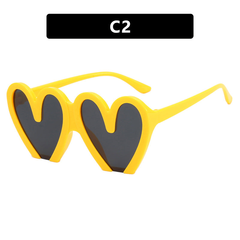 Women's Heart-Shaped Sunglasses with Durable Plastic Frame and UV Protection Kalsten