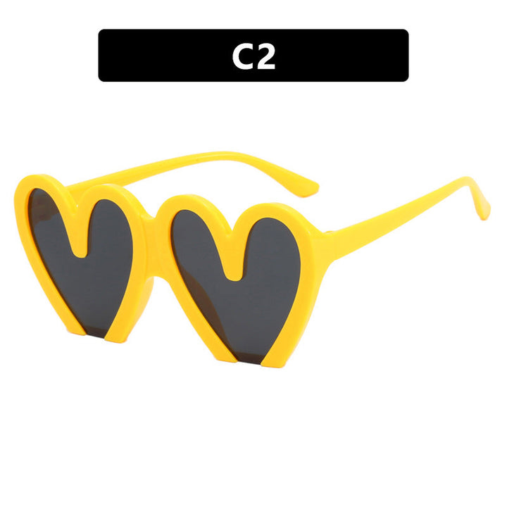 Women's Heart-Shaped Sunglasses with Durable Plastic Frame and UV Protection Kalsten