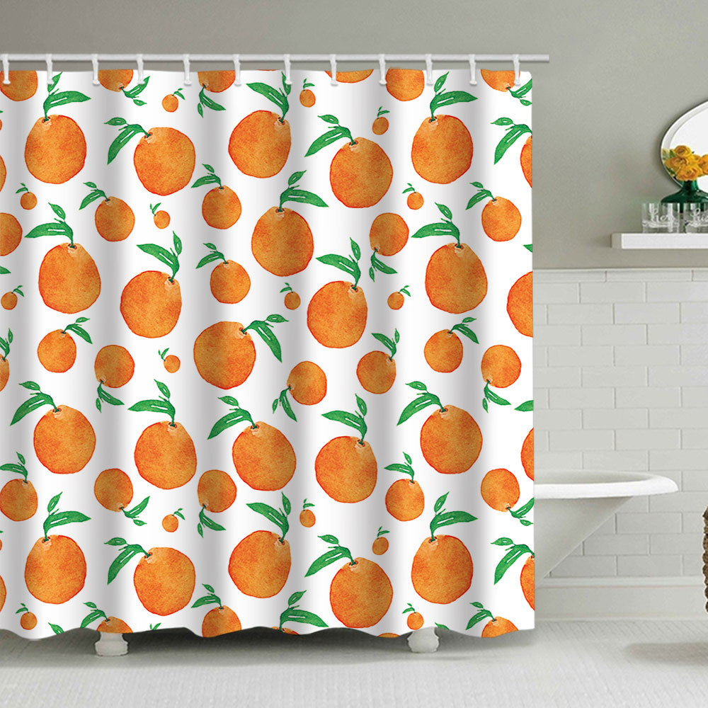 Colorful Citrus Print Shower Curtain Kalsten