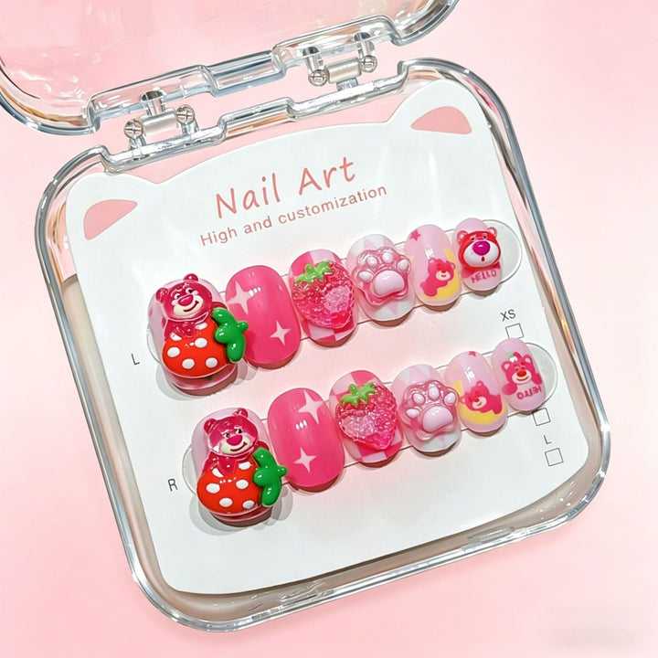 Customized Cartoon-Inspired Press-On Nail Art Set Kalsten
