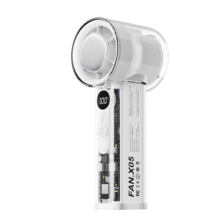 Women's Portable Hand Fan with Digital Speed Display Kalsten