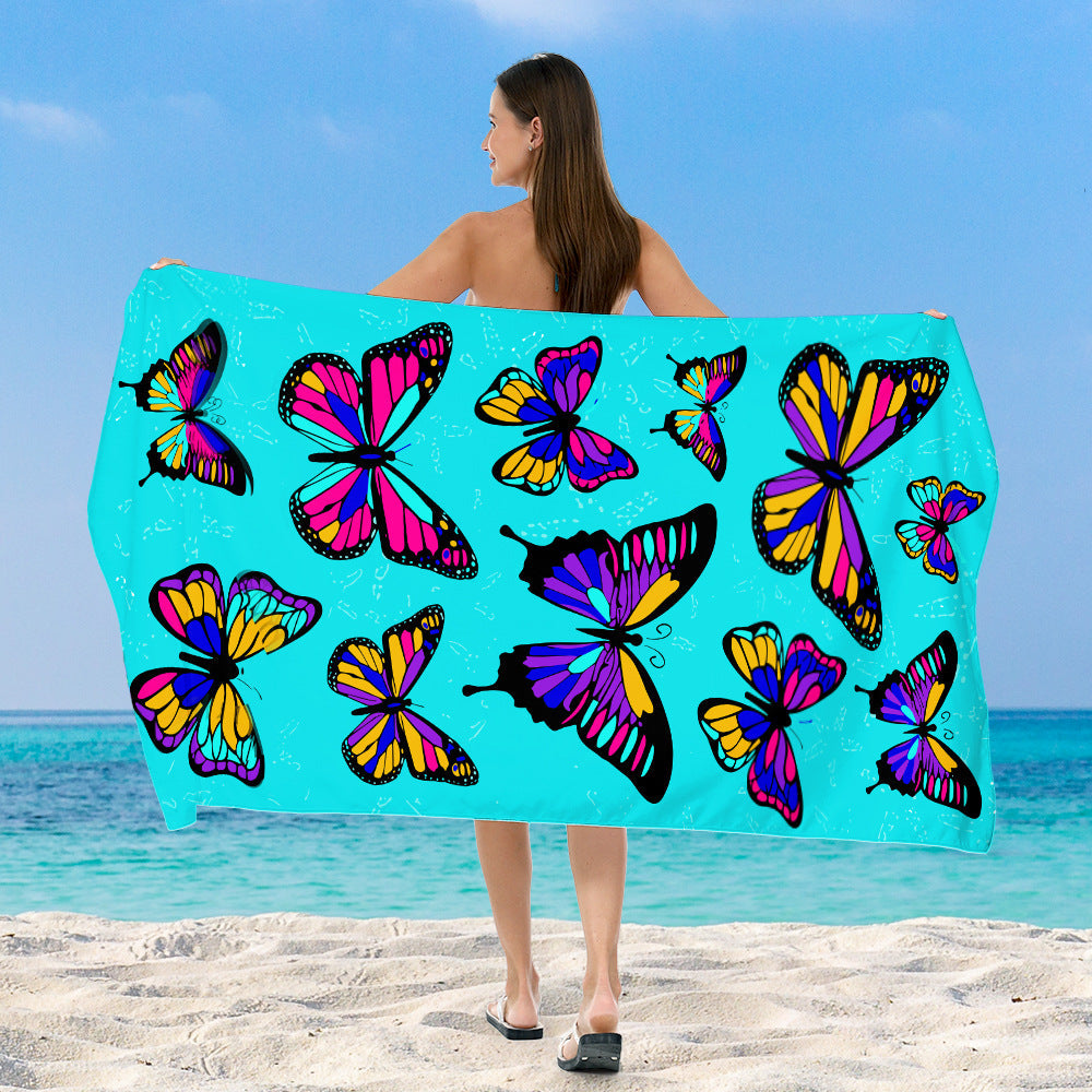 Beach towel with vibrant, colorful animal motif Kalsten